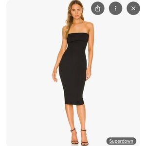 Superdown Black Strapless Dress